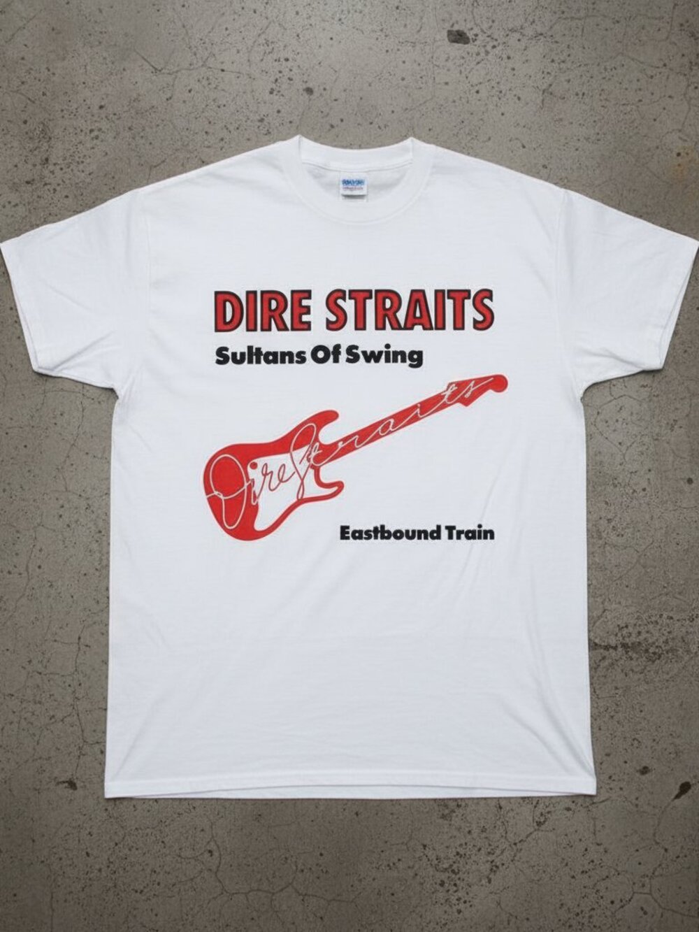 Dire Straits Sultans Of Swing Guitar Graphic Tee | Classic Rock Shirt